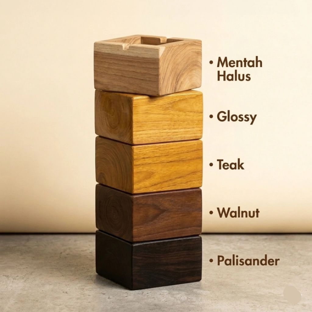 Dingklik Kayu Tinggi 35 cm Jati Perhutani Allgrade Minimalis - senaly - - Gambar 3