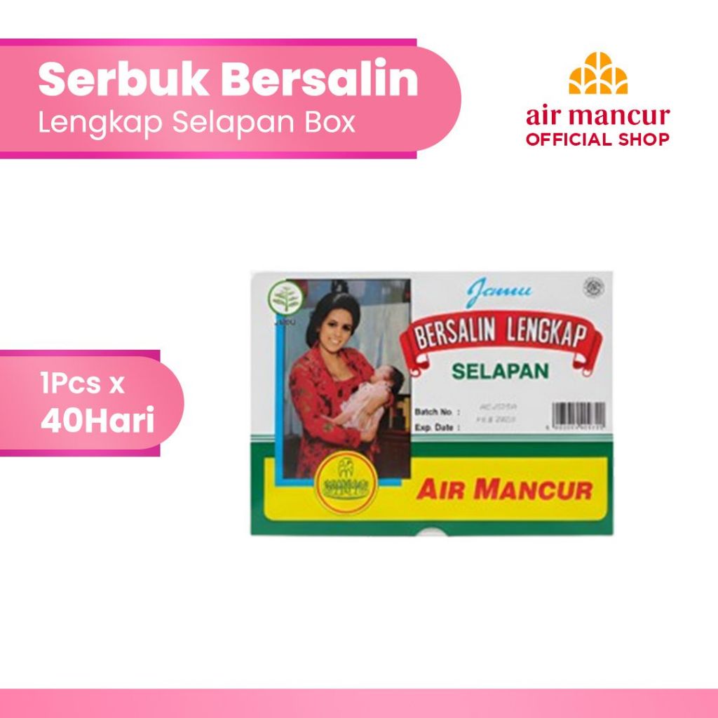 Air Mancur Jamu Serbuk Bersalin Lengkap Selapan 40 Hari Box - Melahirkan