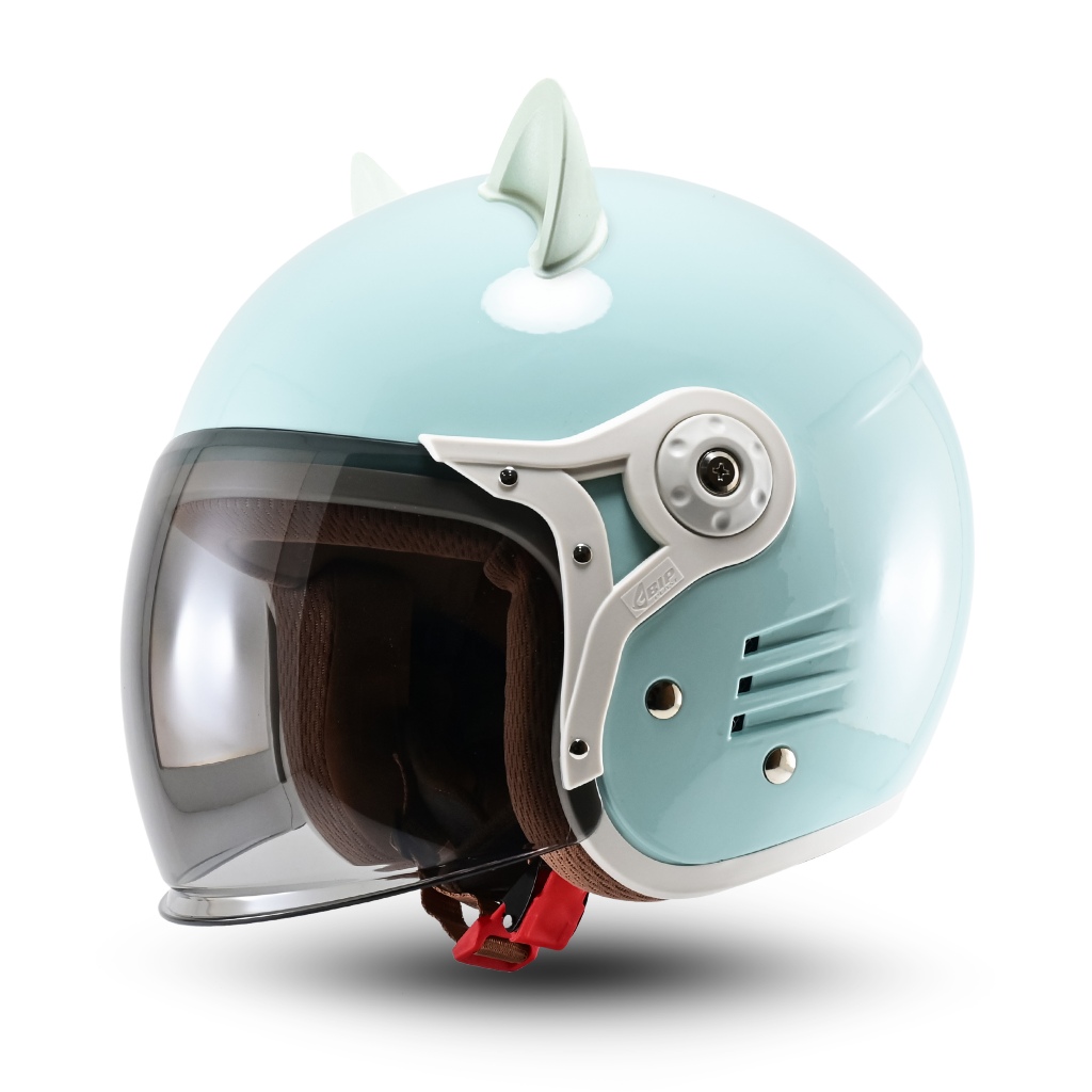 Helm Cewek Bogo Retro Bipplast FANTASY V2 Dengan Aksesoris Kuping Kucing Hijab Friendly Half Face Helem lucu Wanita Cepol SNI - Gambar 2