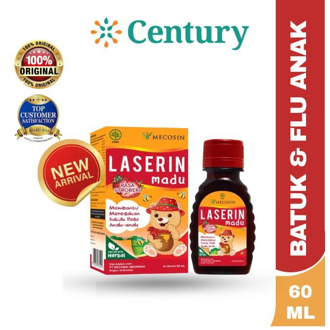 LASERIN MADU COUGH SYRUP STROWBERRY 60ML / BATUK & FLU ANAK