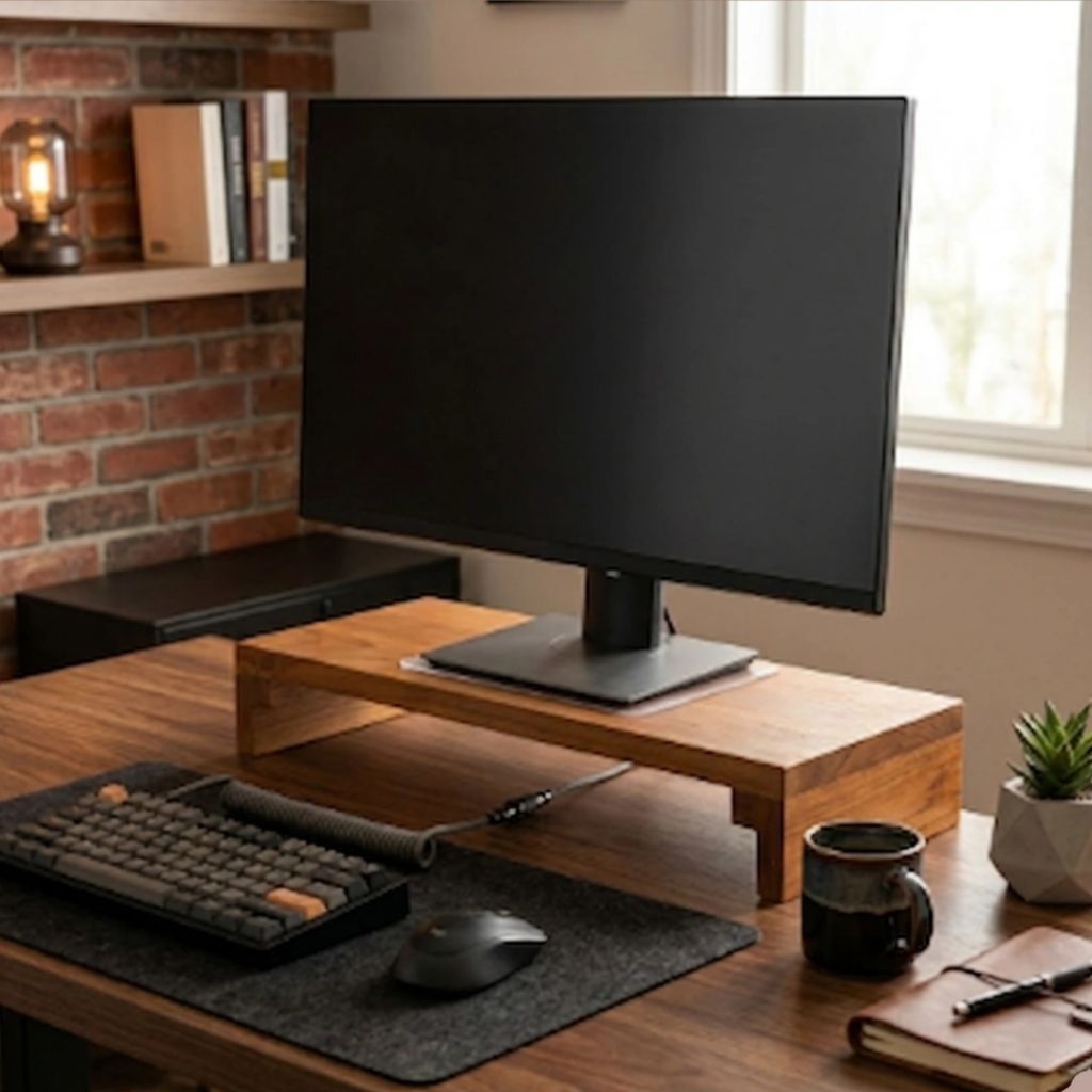 Stand Monitor 30x50 cm Kayu Jati Asli Anti Rayap - senaly -