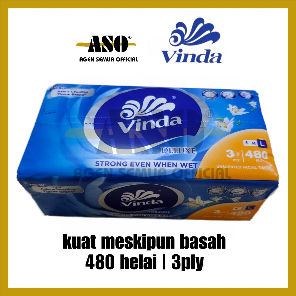 Tisu Tissue VINDA 480 helai 3ply size L Tisu wajah Facial Tissue PROMO !!!