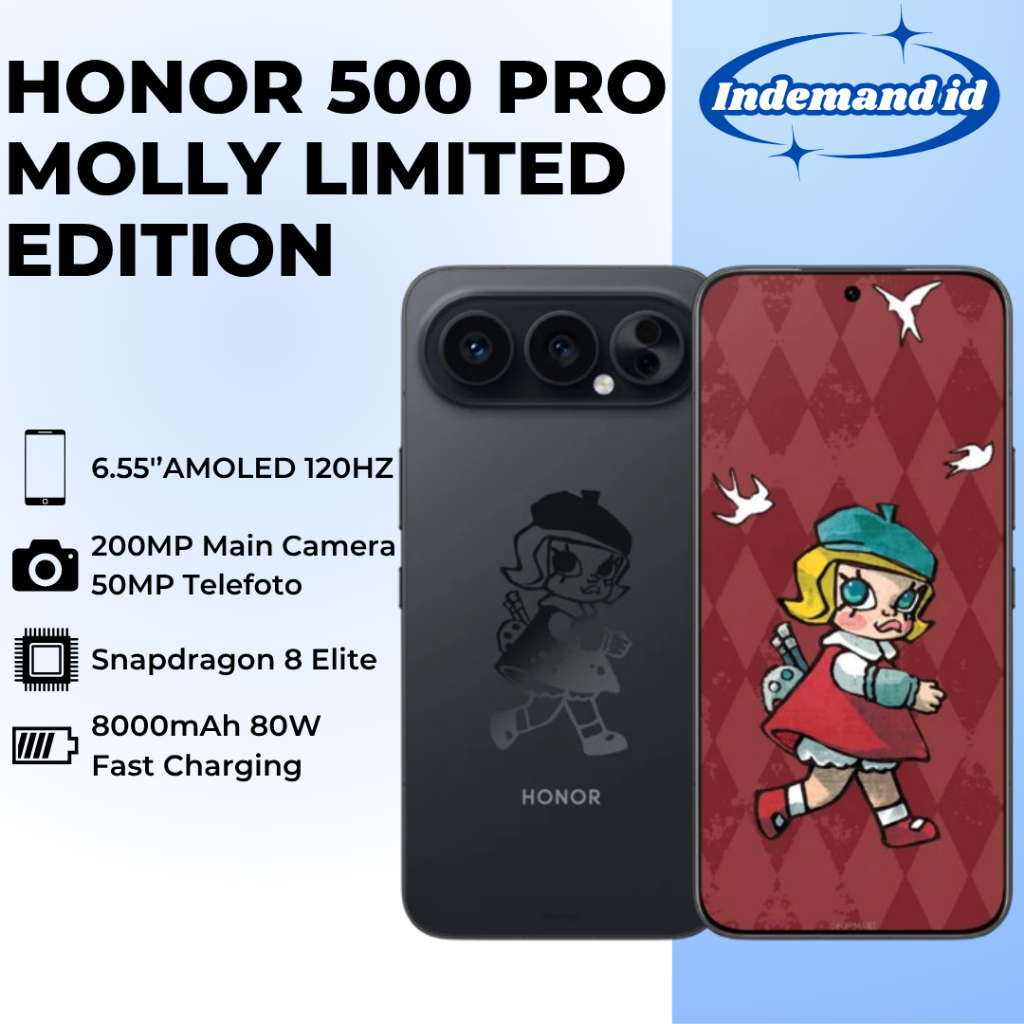 Honor 500 Pro Molly Limited Edition Anniversary 20TH 5G 6.55''AMOLED 120HZ 16GB 512GB Snapdragon 8 Elite 8000mAh 80W 200MP