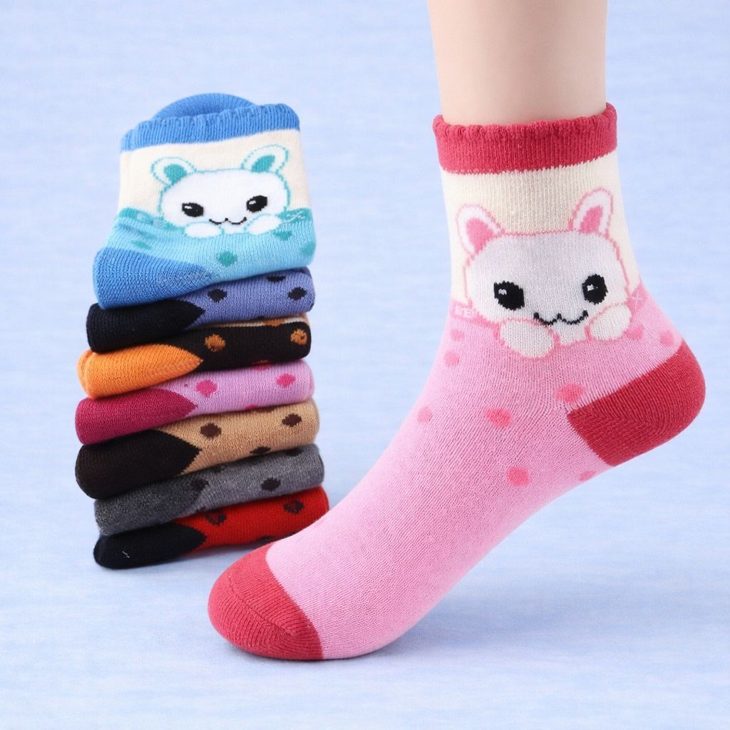 ZEBALTA - [Paket 12 Pasang] Kaos Kaki Anak Motif Karakter Perempuan Dan Laki-Laki Tk/Sd - Gambar 3