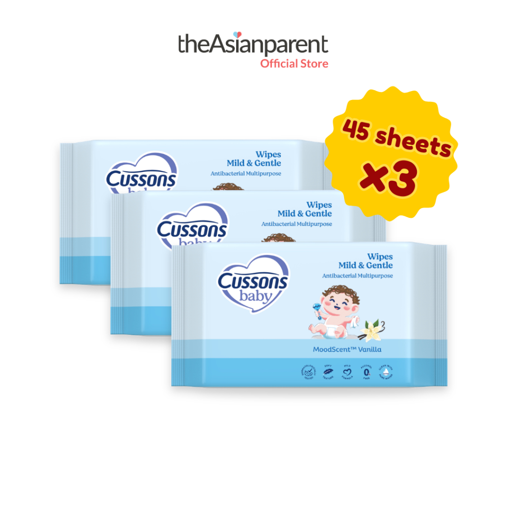 Tisu Basah Bayi Cussons Bundle Tripack Baby Wet Wipes - Untuk Ganti Popok - Isi 45 lembar x 3 Pack Tisu - Gambar 4