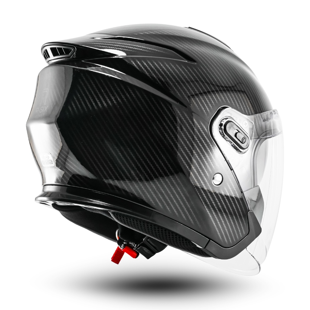Helm Half Face Double Visor Helm Rsix REVOLT X Motif Carbon Terbaru Premium SNI - Gambar 3