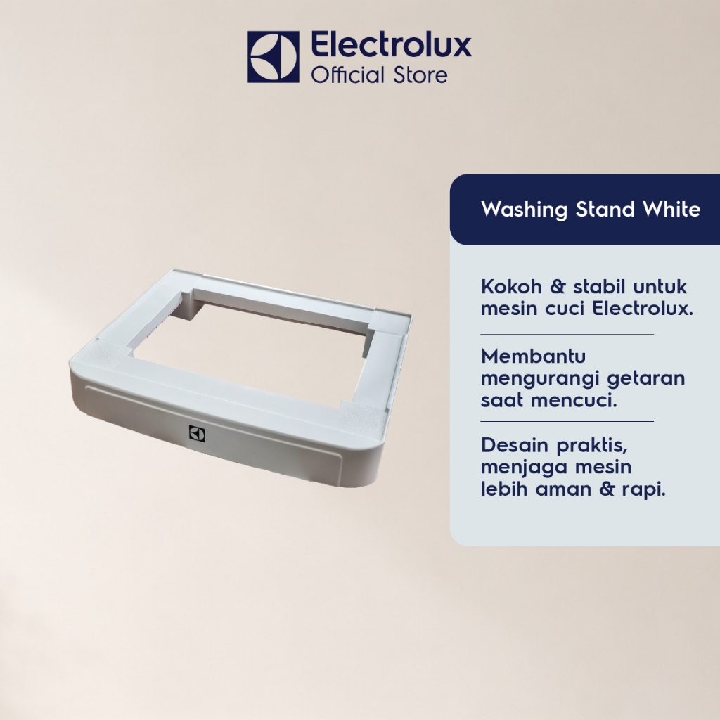 Electrolux Accessories Stand Mesin Cuci - PN333 - Putih - Untuk Mesin Cuci 1 Tabung Frontload