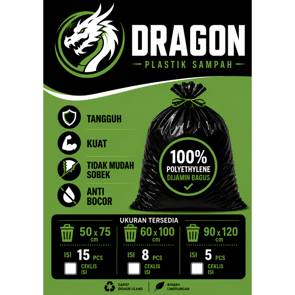 KANTONG SAMPAH Polyethylene ORI 90x120 60x100 50x75 PROMO !!!