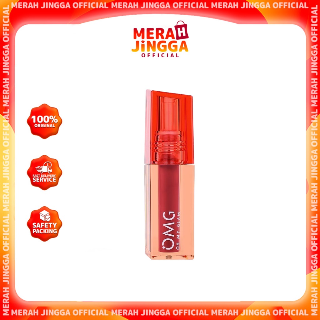 OMG OH MY GLAM Glassy Lip Tint 2g - Lip Tint / Merah Jingga Official