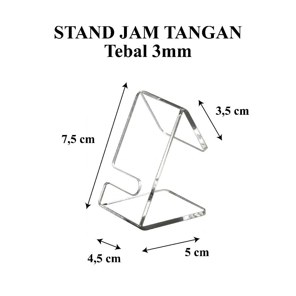 Stand Arloji dudukan jam tangan akrilik - Gambar 2