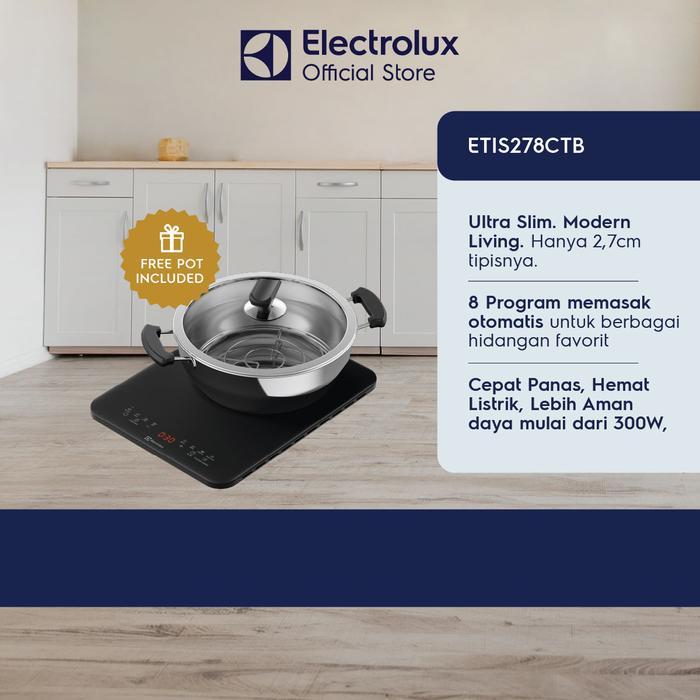 [BARU! Online Exclusive] Electrolux Kompor Induksi Portable Baru  1 Tungku Low Watt 120W-2100W - Kompor Listrik Induksi Induction Cooker Hemat Energi - Free Panci Garansi Resmi - ETIS457CGA - Gambar 4