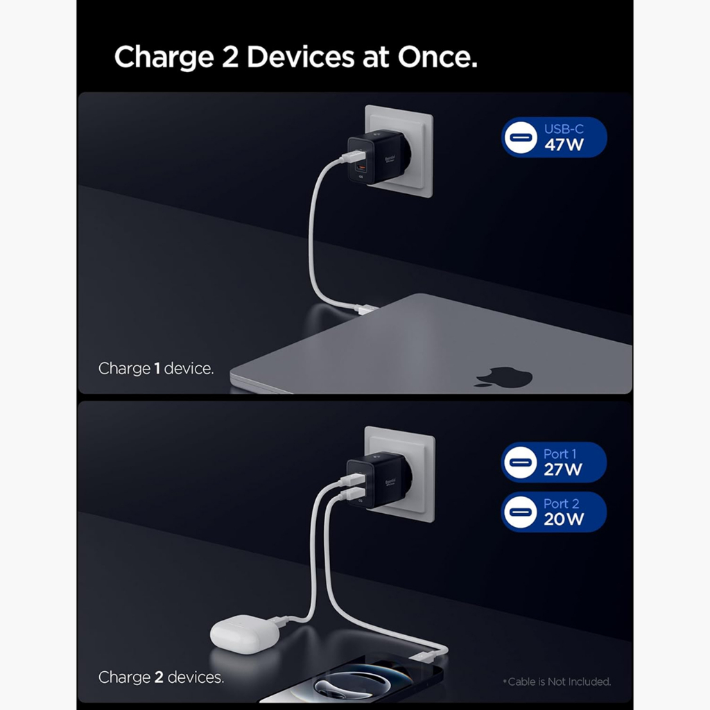 SPIGEN Special Live Wall Charger Essential 47W USB C Universal Adaptor Fast Charging - Gambar 4