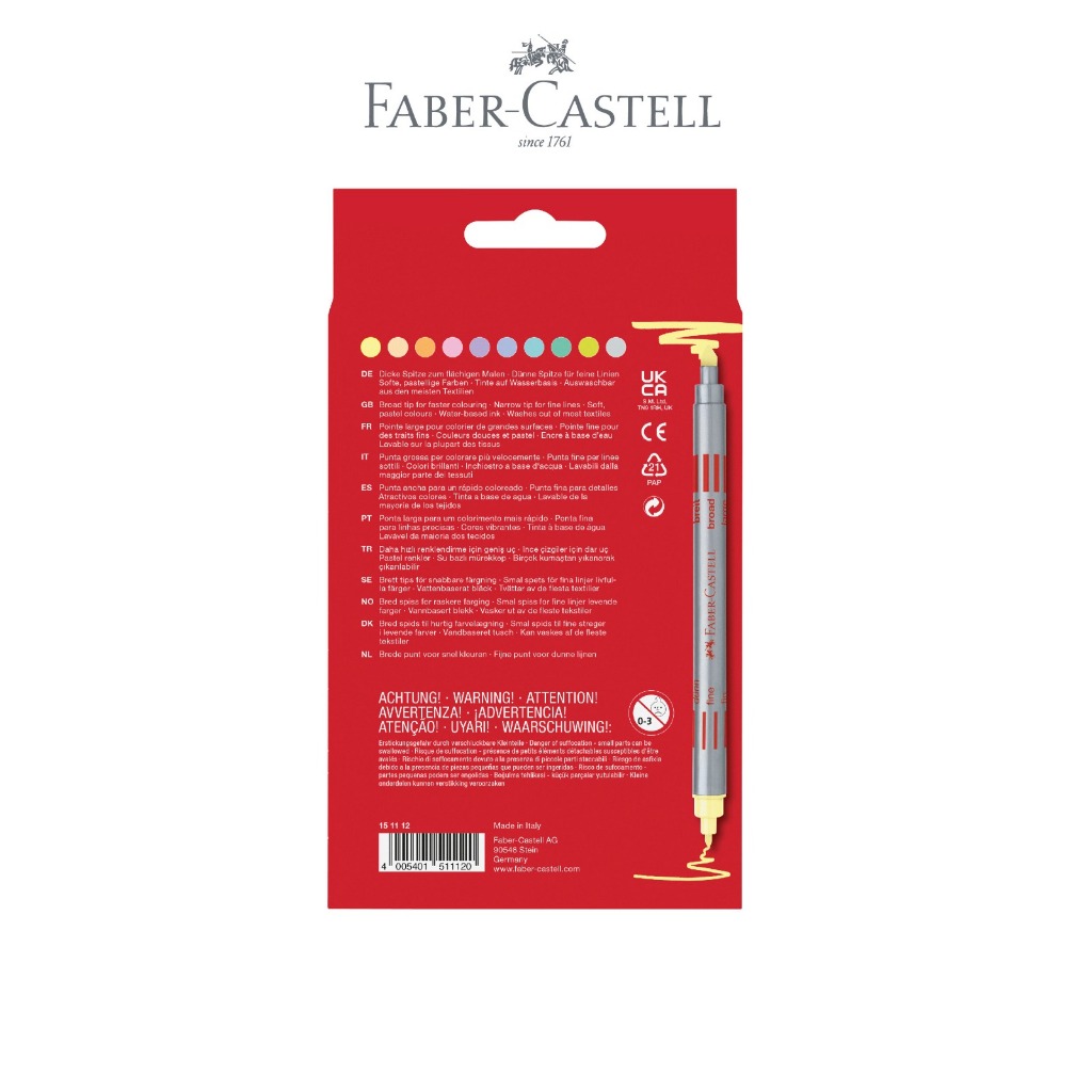 Faber-Castell DOUBLE ENDED FELT TIP PENS | 2 IN 1 MARKER PEN WARNA CERAH - Gambar 2