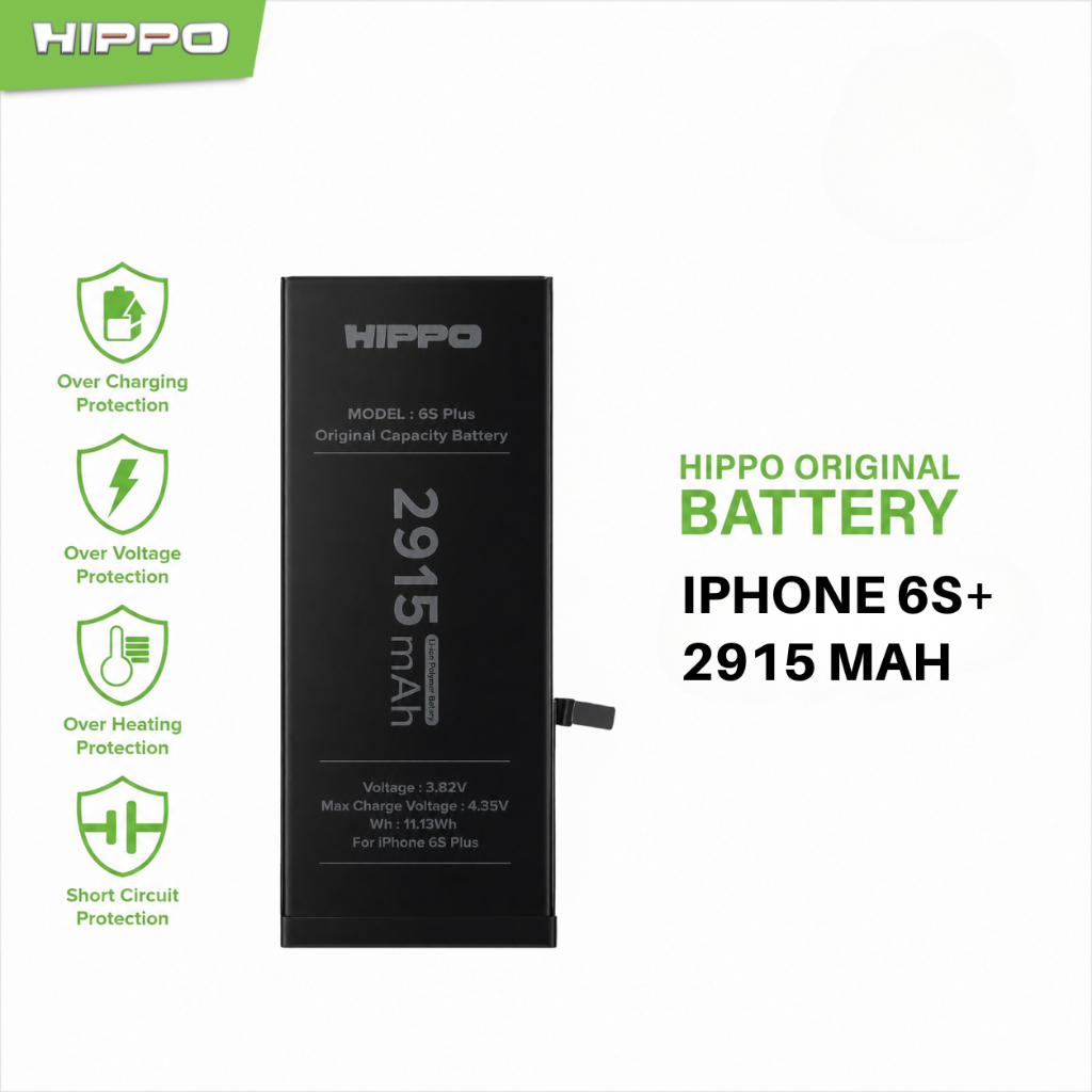 Hippo Baterai ORI 100% Handphone iPhone 6S Plus 2915mAh ORI Battery Batere Batu Batre Batrai HP Garansi Original