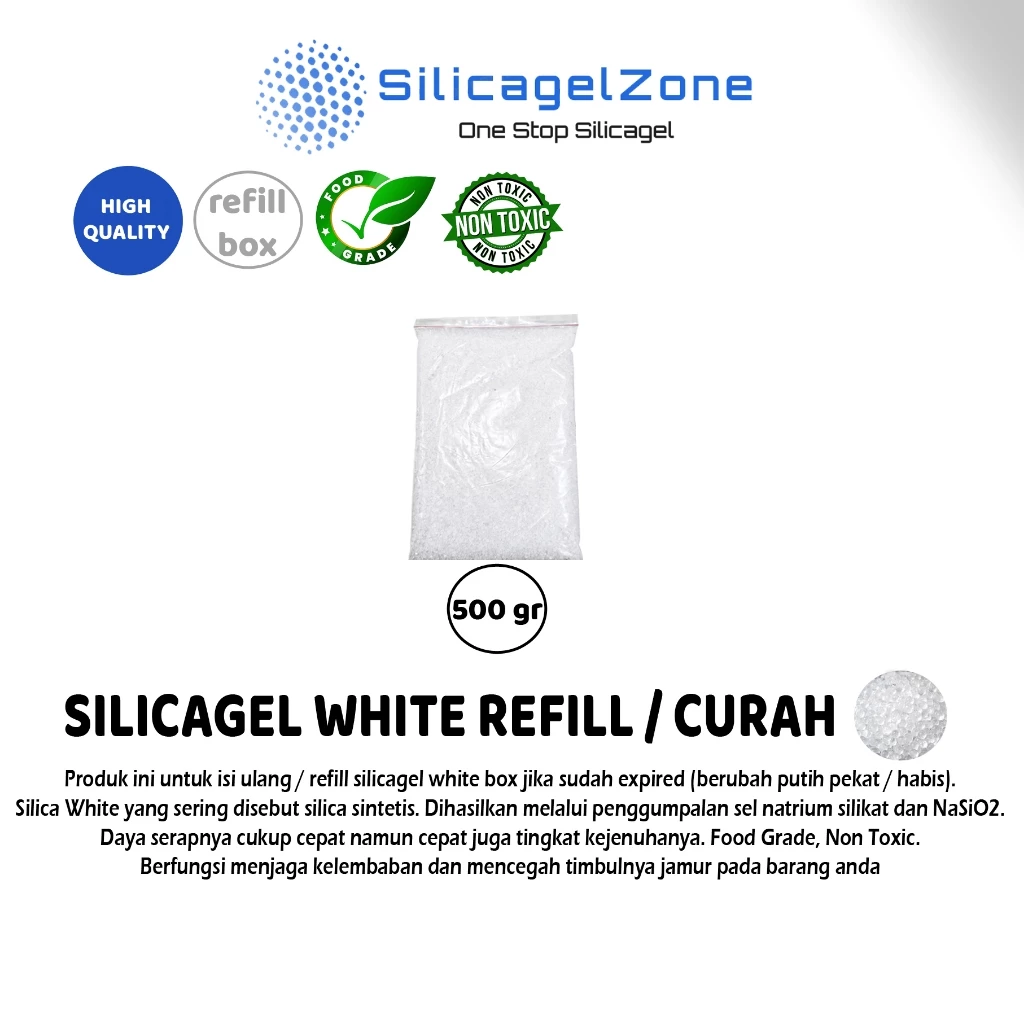 Silica Gel White Curah Refill Kemasan Ekonomis High Quality - Gambar 3
