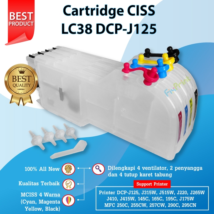 FixPrint Cartridge Tinta CISS LC38 LC39 LC67 Infus J125 J315W J415 J515 J265 - Gambar 2