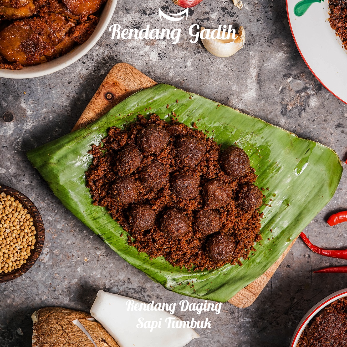 Gadih Rendang - Pack of 3 pcs Tumbuk Beef Rendang @ 250 g | Shopee ...