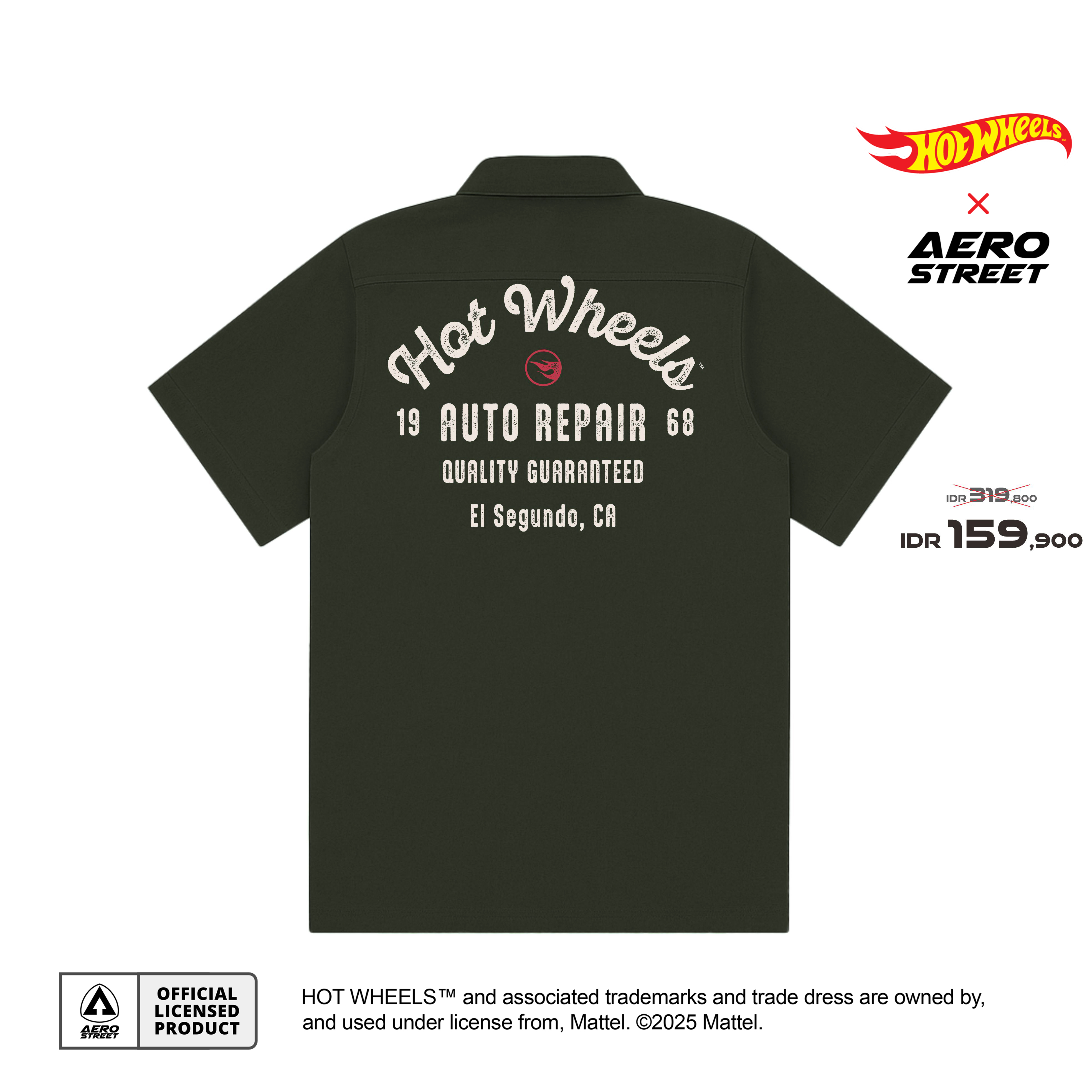 Aerostreet Workshirt Hot Wheels Auto Repair Dark QBAAAOlive | Shopee ...