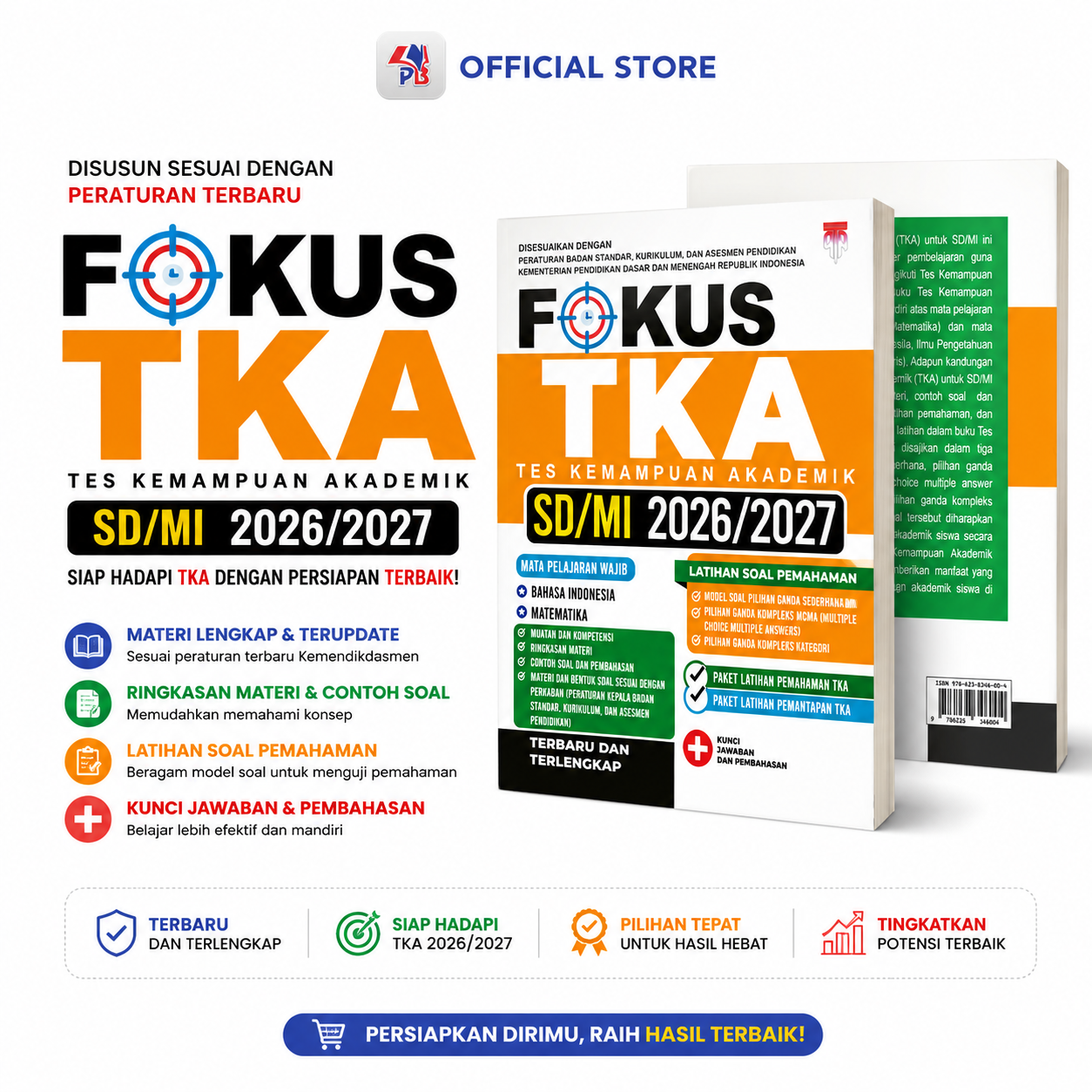 TKA Book for Elementary School Academic Ability Test 2026 2027 Focus of ...