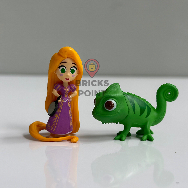 Disney 100 RAPUNZEL & PASCAL (Tangled) Mini Figure BUNDLE SET Cow Play ...