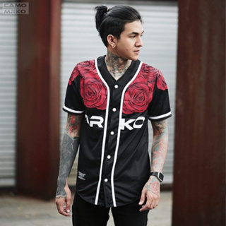 Baseball Jersey Blank V-neck Full Button Shirts Men/Boy Breathable Softball  Uniform Any Color Birthday Gift Hip Hop Street Style