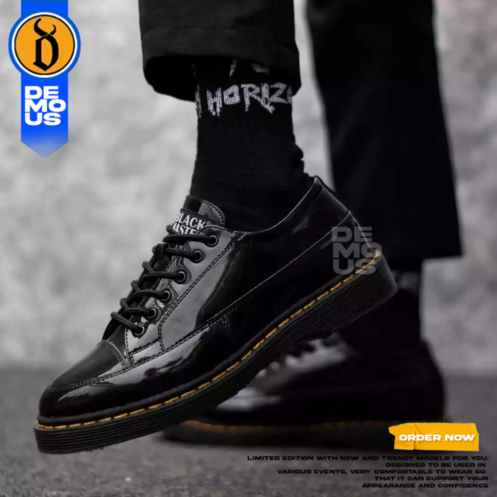 DEMOUS - Men's Black Shiny Formal Work Shoes | Shopee Singapore