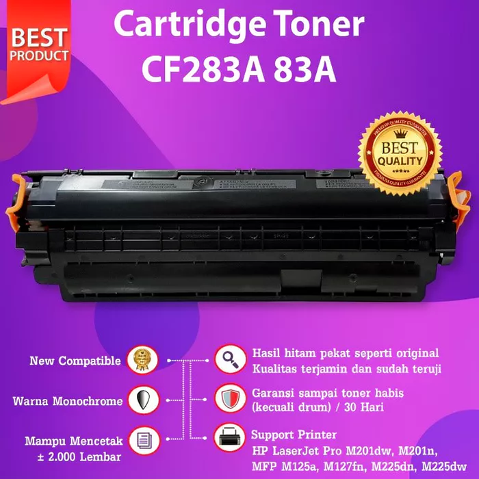 FixPrint Cartridge Toner Compatible Premium Xantri 83A CF283A 137 337 737 Compatible For Printer HP M201n M125a M127fnM127fw M225dn - Gambar 3