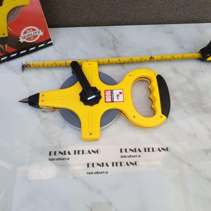MAXI STEEL PLATE METER 100 METERS - 100M STEEL ROLL METER | Shopee ...