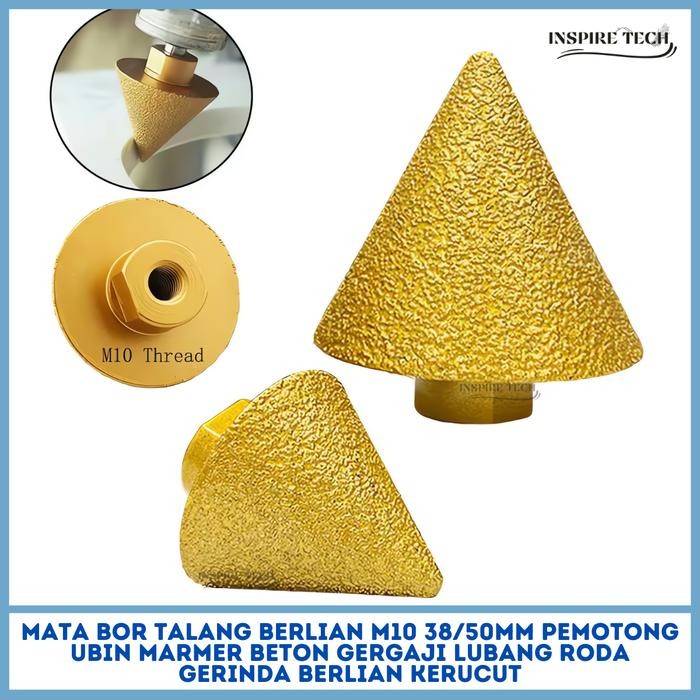 MATA Diamond Drill Bit Chamfer Router Diameter 38Mm/ 50Mm Gold Triangle ...