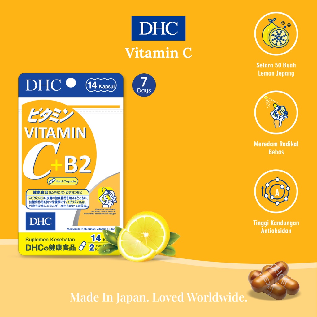DHC Vitamin C + B2 14 Kapsul / Suplemen Kesehatan - Gambar 2