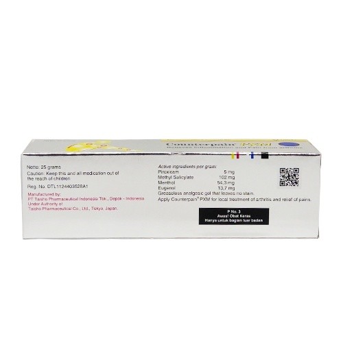 Counterpain P 25 g / Pereda Nyeri / Nyeri Otot / Krim Otot / Sendi / Keseleo / Encok - Gambar 3