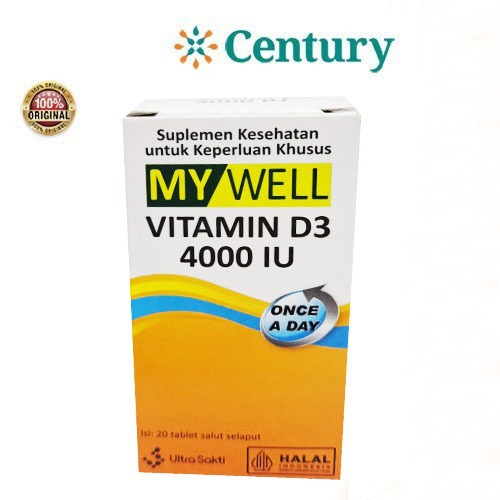 MyWell Vitamin D3 4000 IU 20 Tablet / Suplemen Kesehatan / VIitamin D3 - Gambar 2