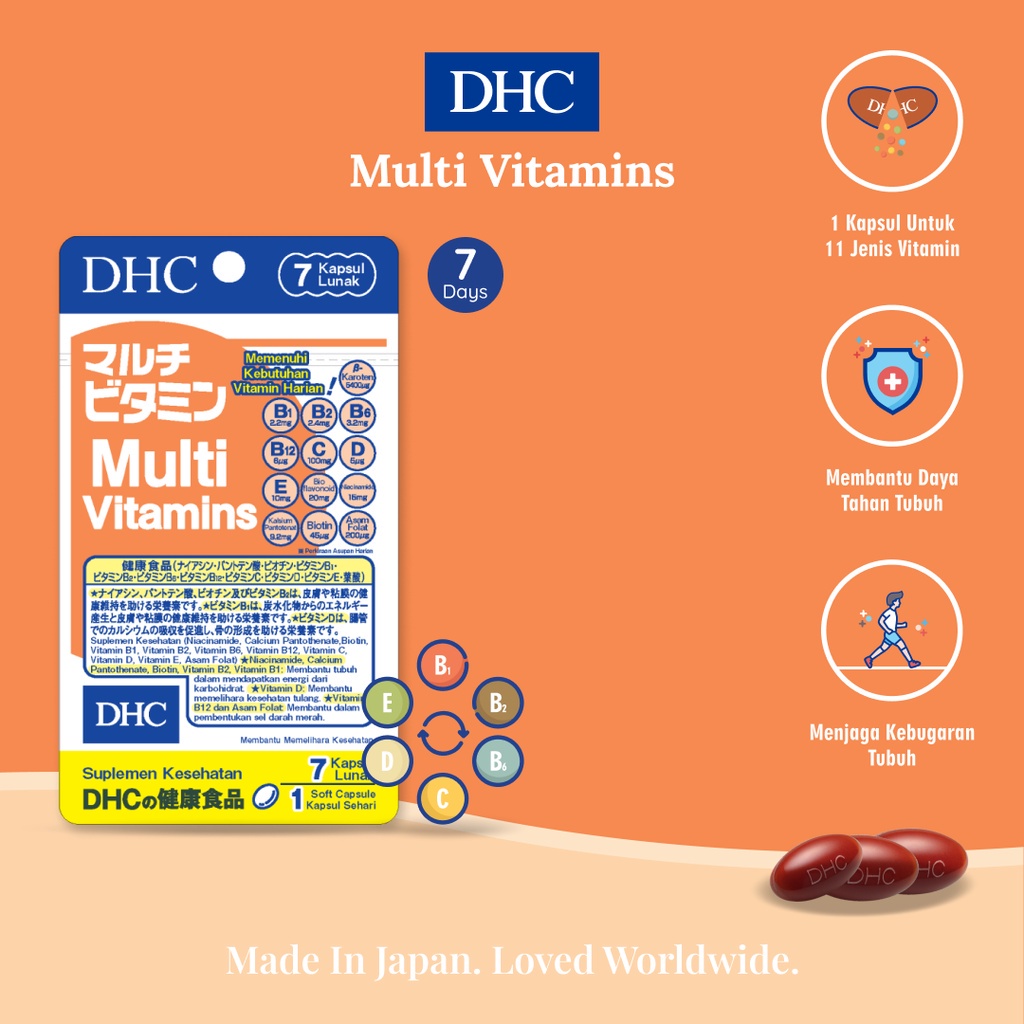 DHC Multivitamin 7 Kapsul Lunak / Suplemen Kesehatan/mineral - Gambar 2