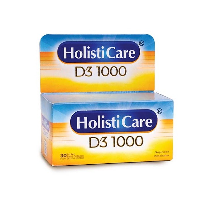 Holisticare D3 1000 IU 1 botol isi 30 Tablet/Vitamin D/Daya Tahan Tubuh/Imunitas/Suplemen Tulang - Gambar 2