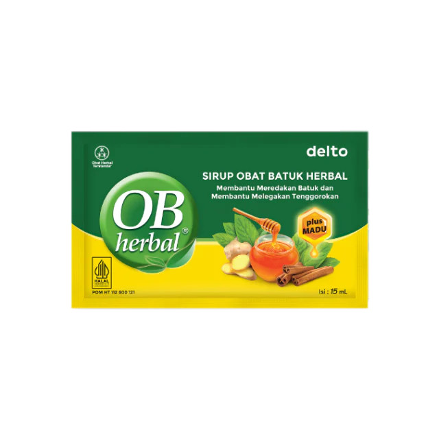 OB HERBAL PLUS MADU 1 SASHEET / MASUK ANGIN / BATUK PILEK / - Gambar 2