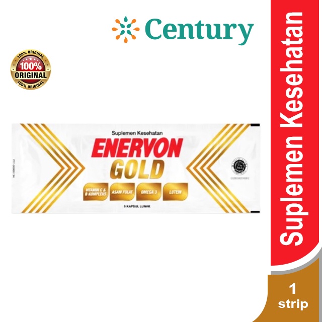 ENERVON GOLD 1 STRIP ISI 5 TABLET / MULTIVITAMIN/ DAYA TAHAN TUBUH