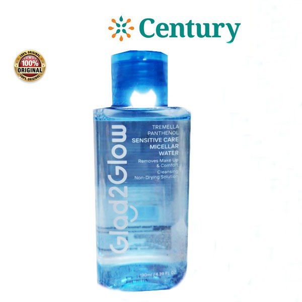 Glad2Glow Tremella Panthenol Sensitive Care Micellar Water 130ml / Pembersih Wajah - Gambar 2