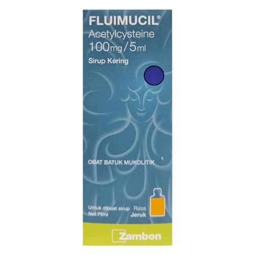 FLUIMUCIL 100ML/5 ML SIRUP KERING 75ML / OBAT BATUK KERING / DRY SIRUP - Gambar 2