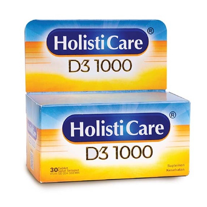 Holisticare D3 1000 IU 1 botol isi 30 Tablet/Vitamin D/Daya Tahan Tubuh/Imunitas/Suplemen Tulang - Gambar 3