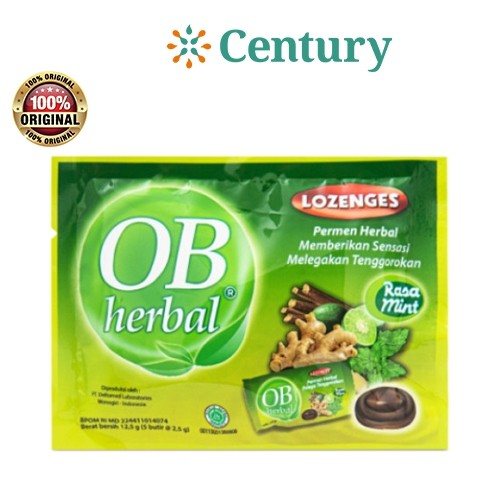 OB HERBAL LOZENGES MINT 2.5GR / PERMEN IOBAT BATUK/ PERMEN TENGGOROKAN - Gambar 3