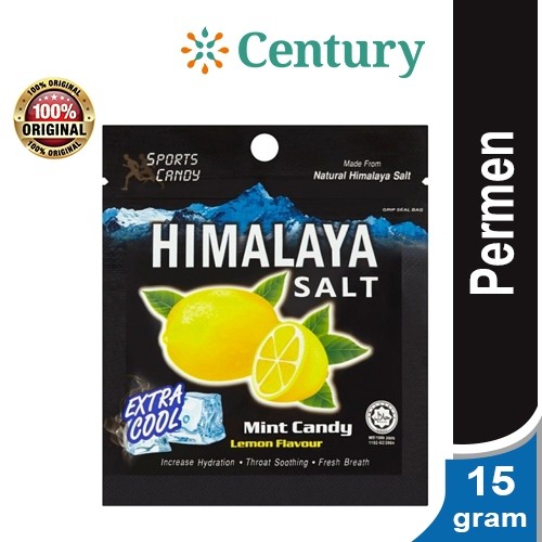 HIMALAYA SALT MINT CANDY LEMON 15GR / PELEGA TENGGOROKAN / PERMEN / MAKANAN - Gambar 2
