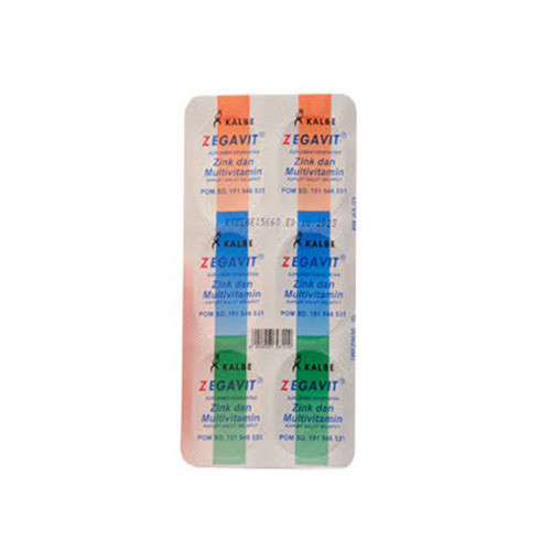 Zegavit zinc & multivitamin Strip isi 6 Tablet / Multivitamin / Kesehatan Tubuh - Gambar 3