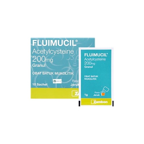 FLUIMUCIL 200 MG GRANUL DEWASA 1BOX @10 SASHET / BATUK BERDAHAK / OBAT BATUK - Gambar 2