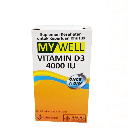 MyWell Vitamin D3 4000 IU 20 Tablet / Suplemen Kesehatan / VIitamin D3 - Gambar 3