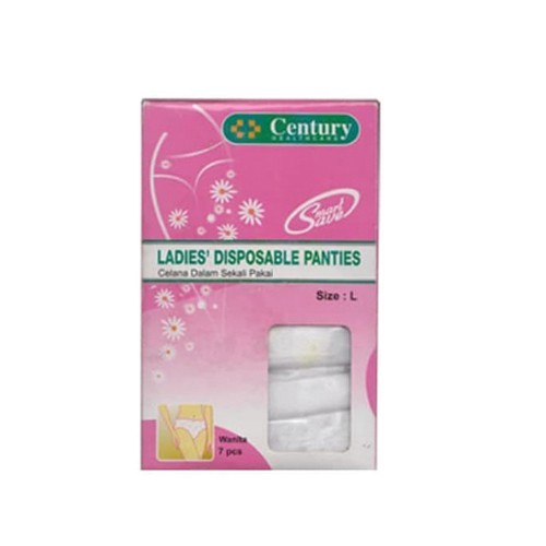 Century Ladies Disposable Panties ukuran L Isi 7 pcs / Celana Dalam kertas Sekali Pakai / Traveling - Gambar 3