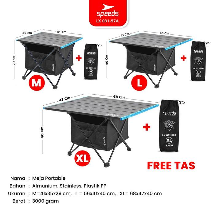Speeds Indoor Outdoor Folding Table Aluminum Camping Portable Folding ...