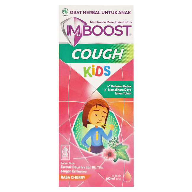 IMBOOST COUGH KIDS CHERRY 60ML / DAYA TAHAN TUBUH /BATUK ANAK - Gambar 2