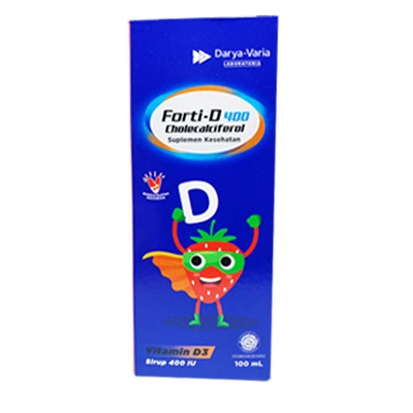 Forti-D Sirup Anak 400IU 100ml / Suplement Vitamin Tulang Anak / Vitamin D3 - Gambar 2