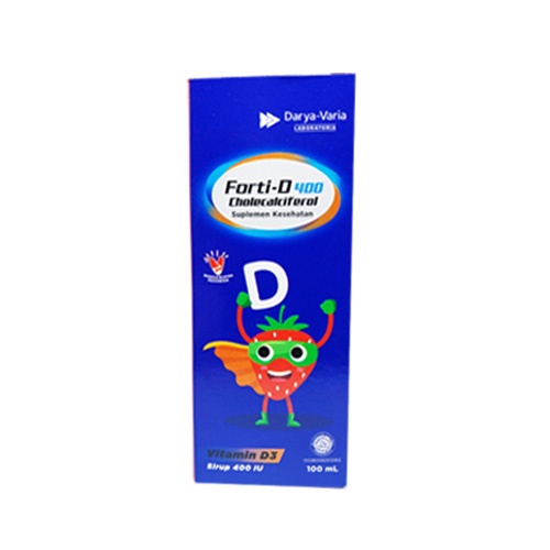 Forti-D Sirup Anak 400IU 100ml / Suplement Vitamin Tulang Anak / Vitamin D3 - Gambar 3