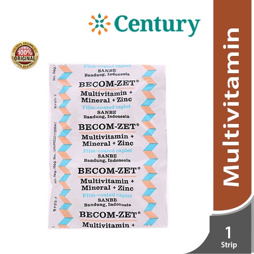 Becom-Zet 10 Kaplet/Antioksidan/Multivitamin dan Mineral/Daya Tahan Tubuh